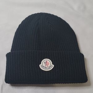 Moncler Black Knit Beanie